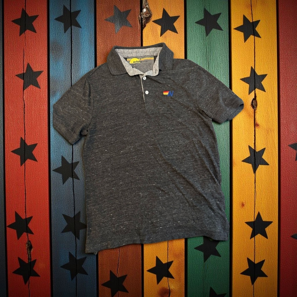 Aviator Nation Charcoal Polo Shirt